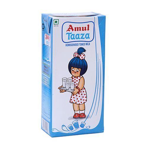 AMUL TAAZA HOMOGENISED TONED MILK 1LTR